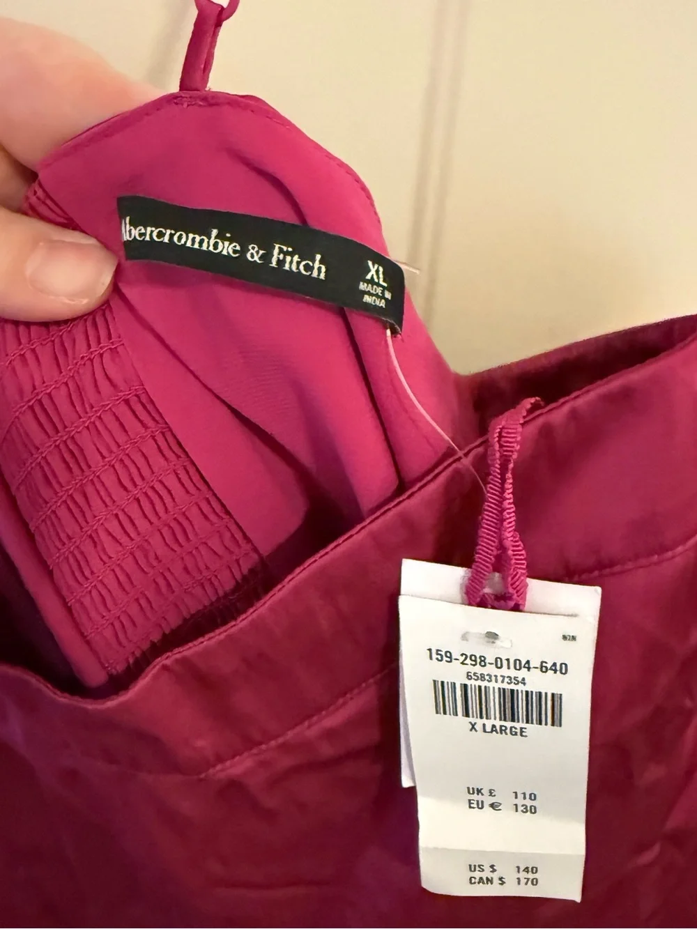 Abercrombie & Fitch Fuchsia Pink Maxi Dress